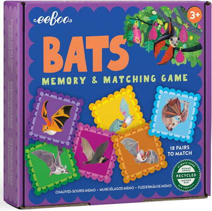 eeBoo: Memory & Matching Game- Little Birds- 18 Illustrated Matching Pairs, Concentration Tile Game, Informational Insert, Kids Ages 4+, 1-4 Players