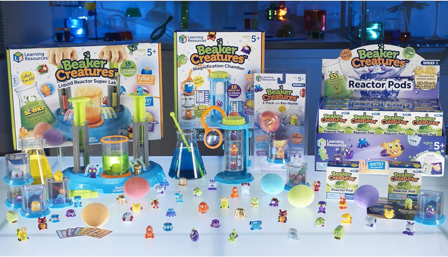 Learning Resources Beaker Creatures Reactor Pods,Series 1, STEM Certified Science Toy, Fun Experiments For Kids , 6 Pack, Ages 5+