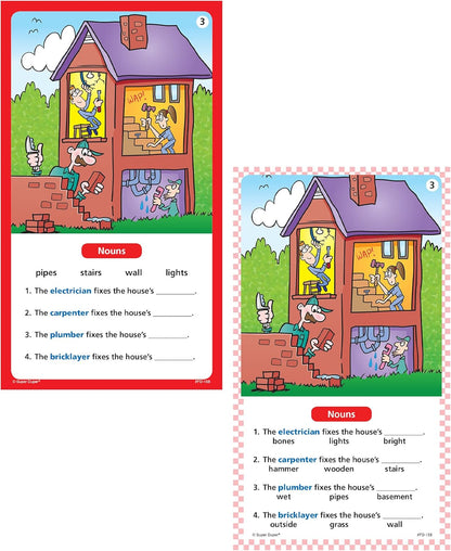 Super Duper Publications | Sentence Fill-in Fun Deck Flash Cards | Educational Learning Resource for Children