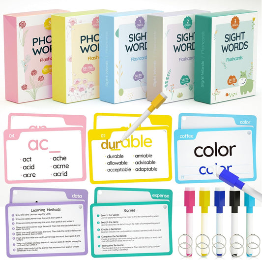 105 Cards, 269 Pictures ABC Alphabet Flash Cards for Toddlers 2-4 Years, Toddler Flash Cards for 1,2,3,4,5,6 Years Kids, ABC Animals Fruits Vegetables Number Transportation Color Shape Sigh Words