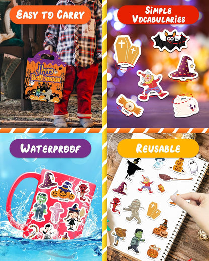 Benresive Reusable Sticker Books for Toddlers, Fun Travel Stickers for Kids, Toddler Sticker Book, Crafts Activities for Toddlers, 3 and Up Birthady Gifts - Vehicle