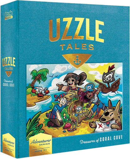 Uzzle Tales: Coral Cove – Interactive Storybook Puzzle, 2-in-1 Fun Family Story Block Game – Ages 7+ - STEM Learning Story Cards and Story Blocks for Kids