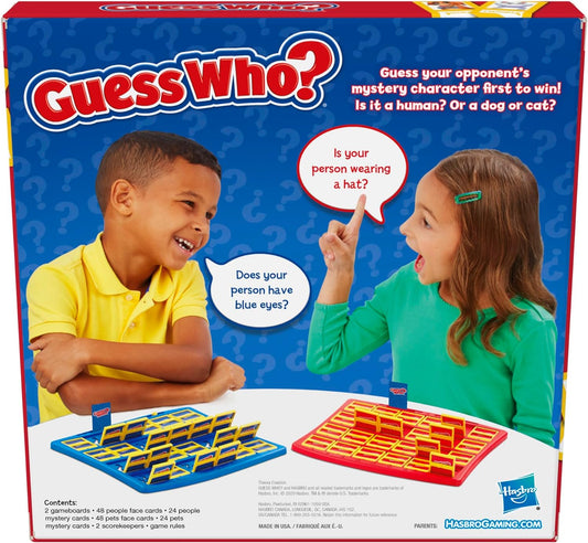 Hasbro Gaming Guess Who? Board Game, with People and Pets Cards, The Original Guessing Game for Kids, Ages 6 and Up, Easter Gifts for Boys and Girls (Amazon Exclusive)