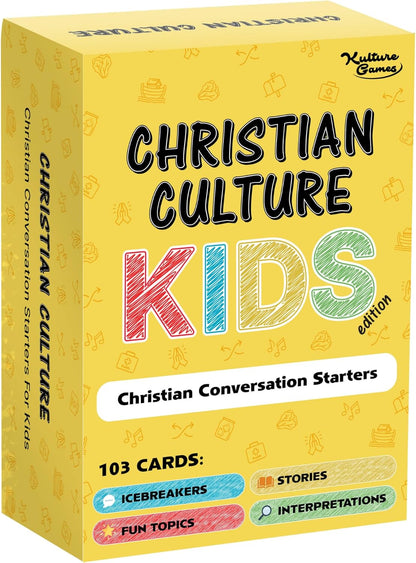 Kulture Games - Bible Conversation Cards for Kids - Christian Family Games - Faith Based Educational Card Games - Sunday School Christian - Gifts Learning - Ages 6+