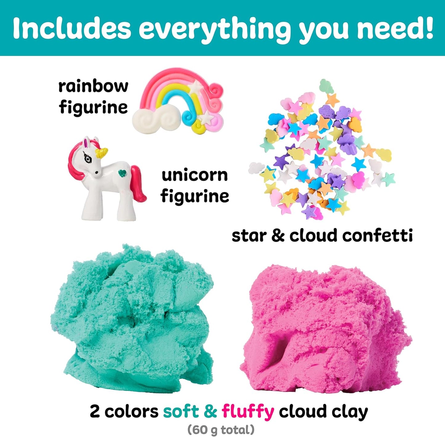 Creativity for Kids Sensory Minis Construction Kit | Cloud Clay Sensory Toy with Excavator for Kids | Spring Crafts that are Mess-Free, Screen-Free Travel Toy (Ages 3+)