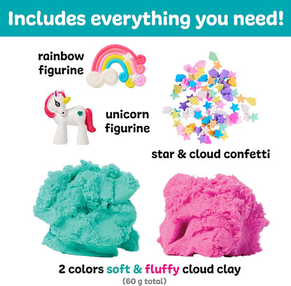 Creativity for Kids Sensory Minis Construction Kit | Cloud Clay Sensory Toy with Excavator for Kids | Spring Crafts that are Mess-Free, Screen-Free Travel Toy (Ages 3+)