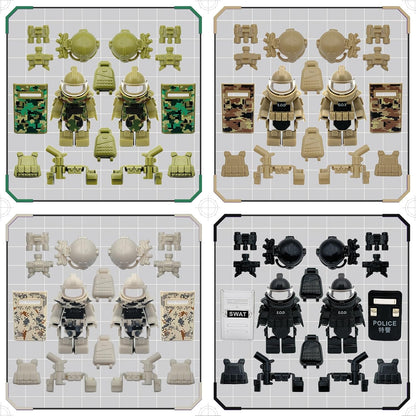 350+ PCS Military Weapon Pack Accessories for Swat Team Building Block Toy Military Weapon Set Include Camouflage Guns for Army Equipment Gear Sets Compatible with Mini Figure of Major Brand