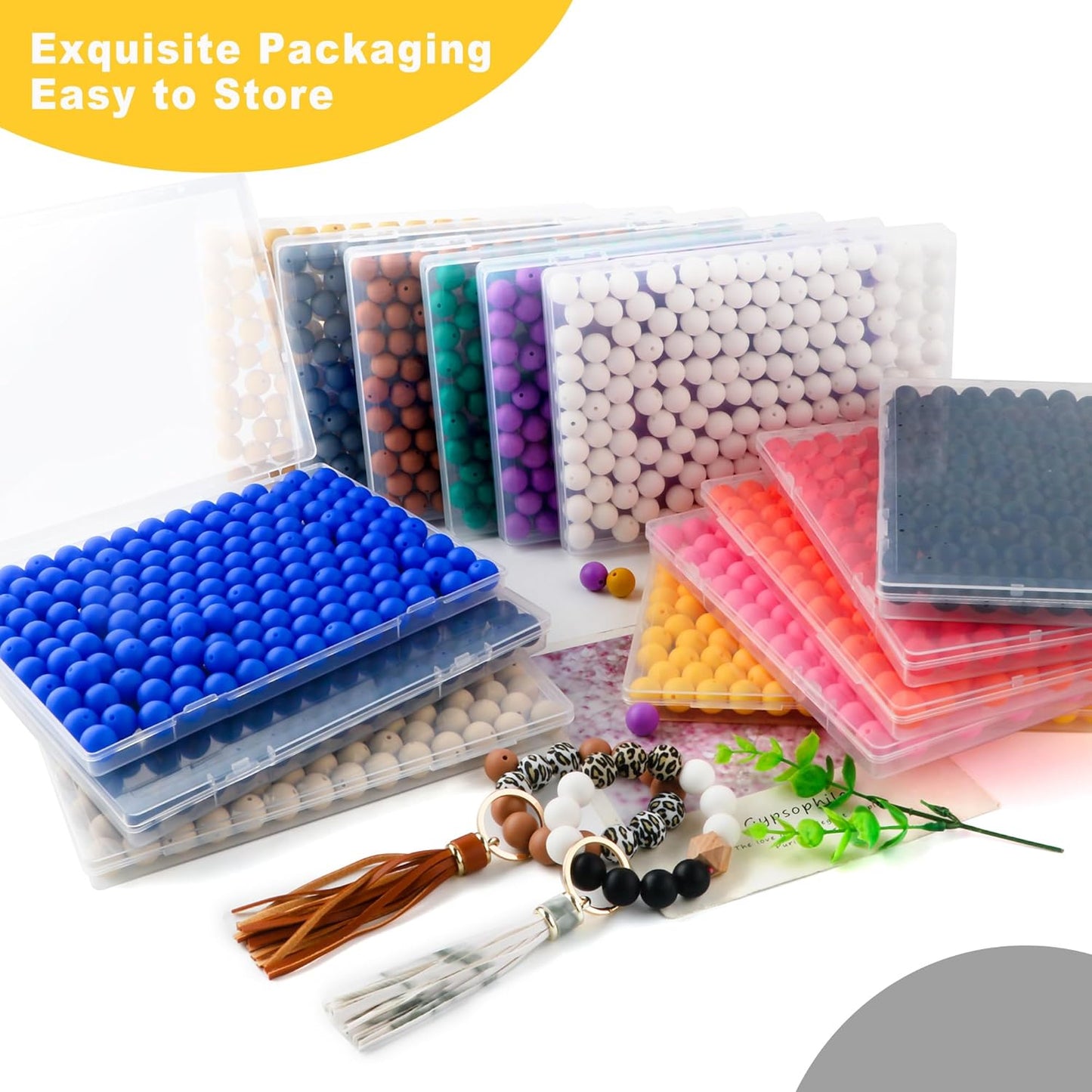 65Pcs 19mm Silicone Beads for Keychain Making Bracelet Necklace, Bulk Round Silicone Beads for Pens（Christmas Green） - Colors A