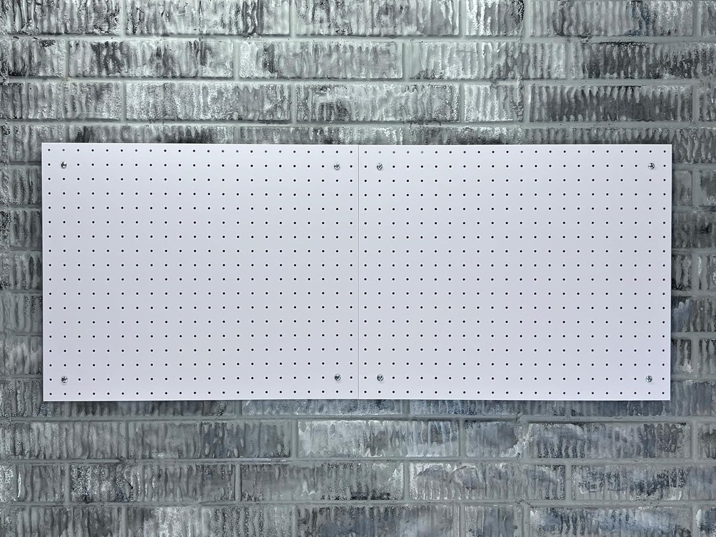 Triton Products Heavy Duty Poly Pegboards - Set of 2 DuraBoard Wall Panels, Each 22" x 18" x 1/4" with 1/4" Holes for Home, Office, Garage, Storage and Organization (White)
