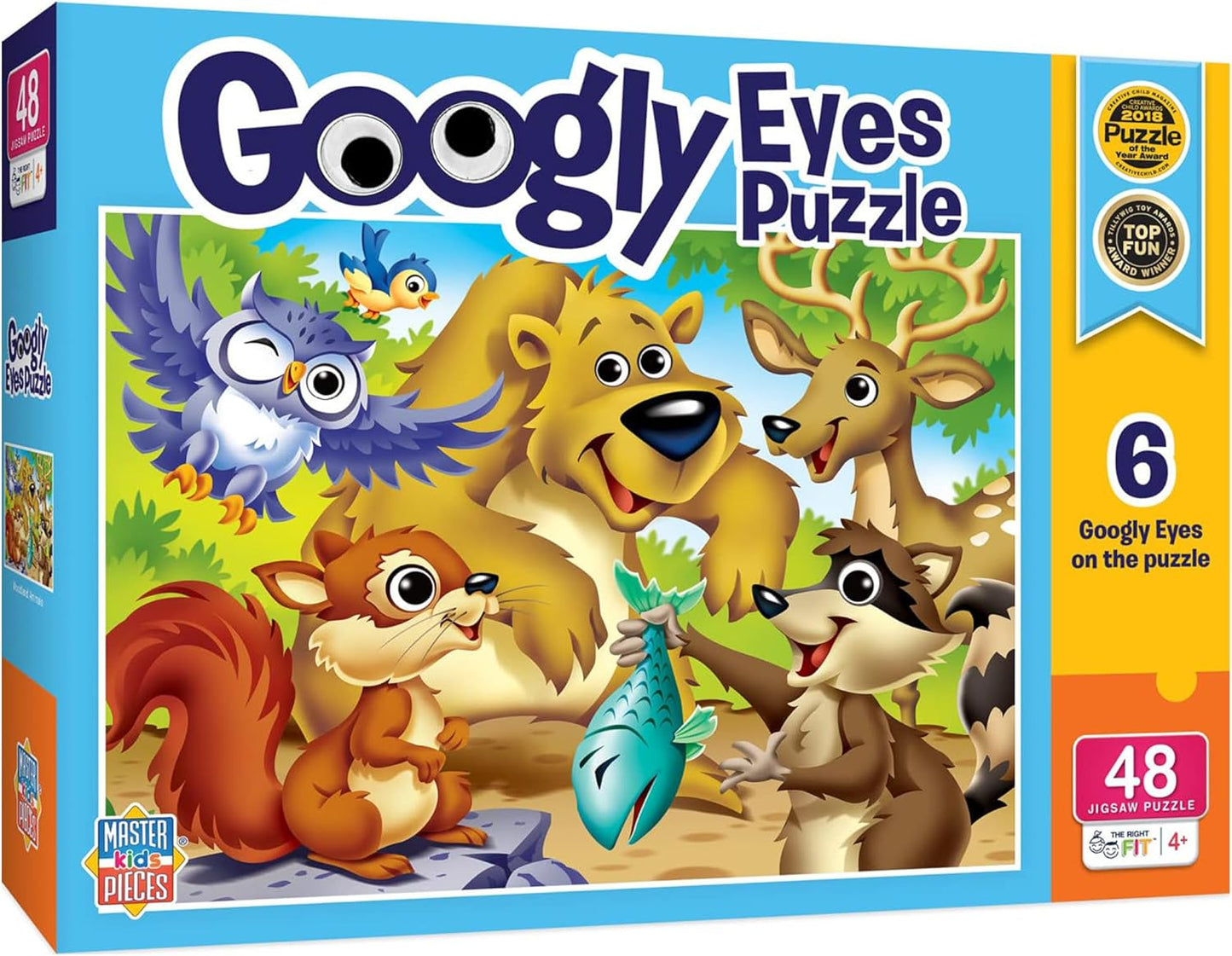 MasterPieces – 48 Piece Jigsaw Puzzle for Kids 4+ Years, Pets with Googly Eyes, Educational and Fun Game, Gift Idea for Children, 19" x 14
