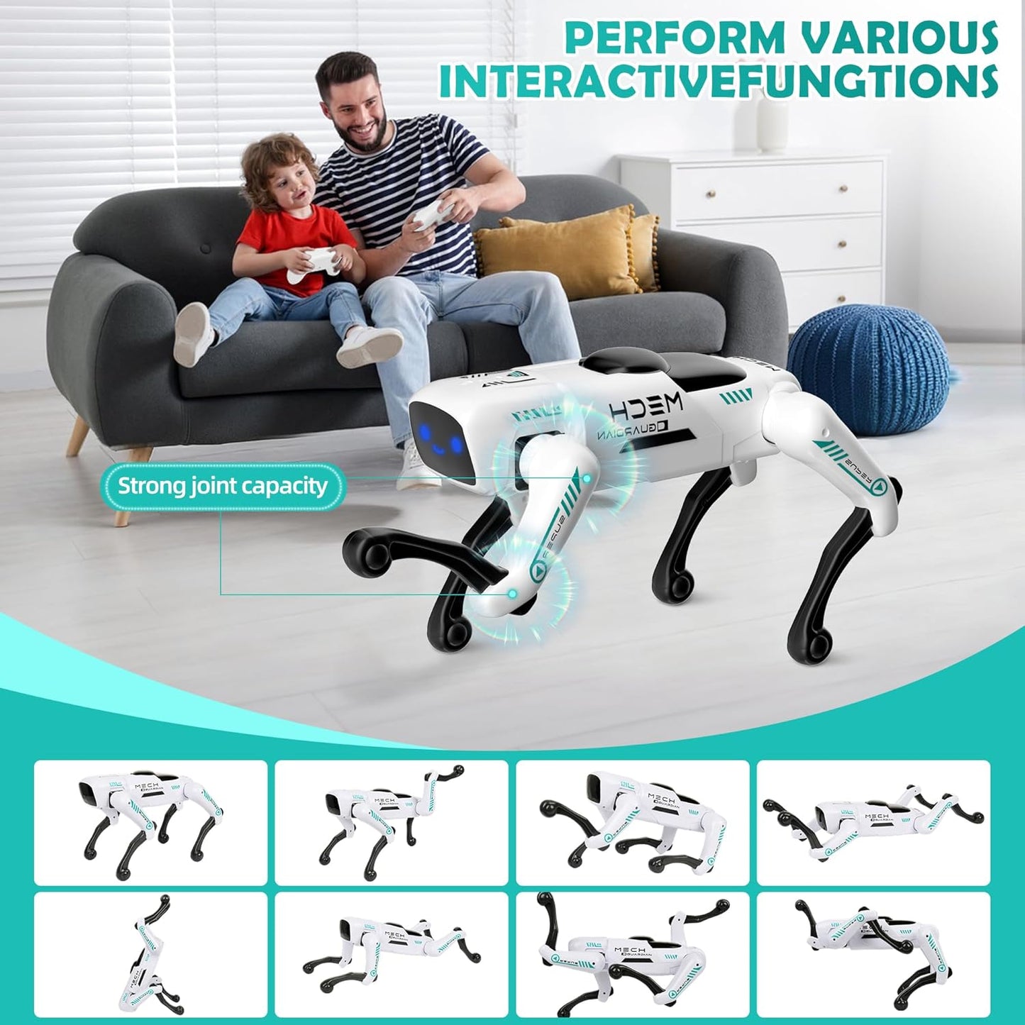Smart Robot Dog - Interactive STEM Pet with Voice Control, 30+ Actions & APP Programming, Durable Design for Kids Age 6+ (Compatible with iOS/Android)