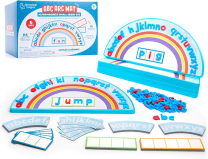Educational Insights ABC Arc Mat AlphaMagnets Set – Alphabet Magnets for Kids, Magnetic Spelling Set & Letter Learning Board, Classroom or Homeschool ABCs Activity for Kids Ages 3-5