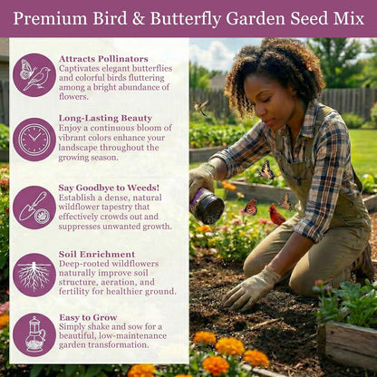Mini Wildflower Seed Shaker - Save The Bees Seed Mix, by GevaGrow | 80,000+ Seeds | Pollinator & Bee Attracting Flower Seeds Bulk for Planting in Pots & Outdoor Gardens | 2 Ounce