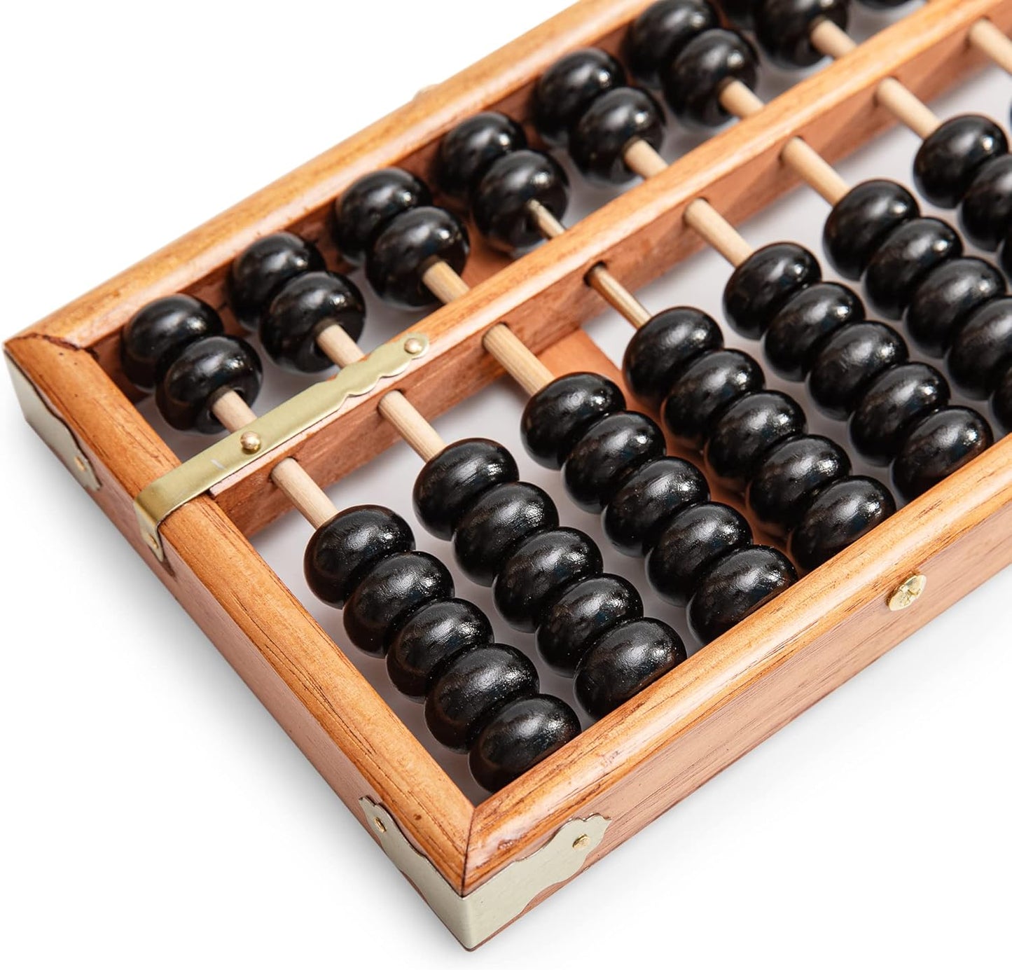 Black long Di fang Digital Standard Abacus-28.5cm-Professional 13-Column Soroban Calculator (Functional and Educational Tool) Vintage-Style Chinese Wooden Abacus.