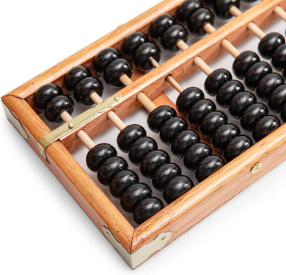 Black long Di fang Digital Standard Abacus-28.5cm-Professional 13-Column Soroban Calculator (Functional and Educational Tool) Vintage-Style Chinese Wooden Abacus.