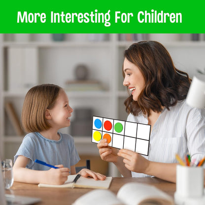 Magnetic Ten-Frame Set, 6 Frames & 66 Colorful Star-Shaped Counters Ten Frame Math Games Manipulative Counting Toys for Kindergarten Preschool, 6 Colors & 2 Markers (Fridge & Hand-held)