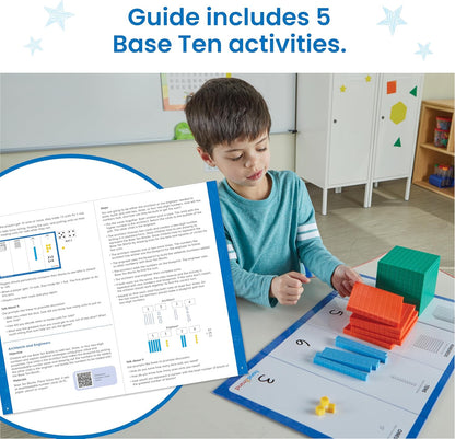 hand2mind Foam Base Ten Blocks Activity Set, Place Value Manipulatives, Base 10 Blocks for Math, Counting Cubes, Math Manipulatives 1st Grade, Small Group Classroom Must Haves (133 Pieces)