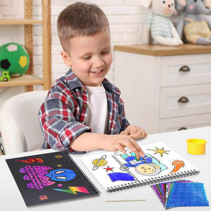 Foil Craft Bugs Butterfly DIY Art Fun Kits Set, No Mess Creative Foil Art Drawing Game for Kids, Birthday Gifts Crafts Supplies Travel Toys for Girls Boys Ages 4-9