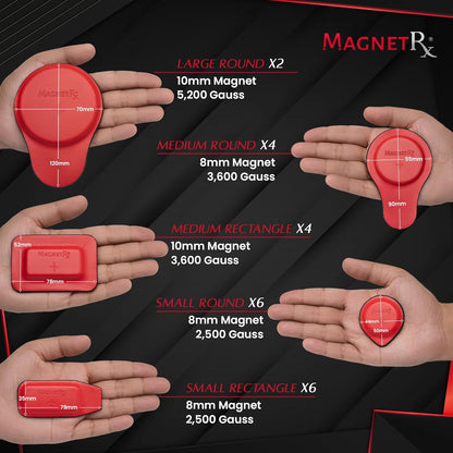 MagnetRX® Biomagnetic Magnets Kit – Imanes para Biomagnetismo Médico – Dr Goiz Magnets for Biomagnetism Bio Magnet Pair – 5200 Gauss Large Round Magnet (6 Units)