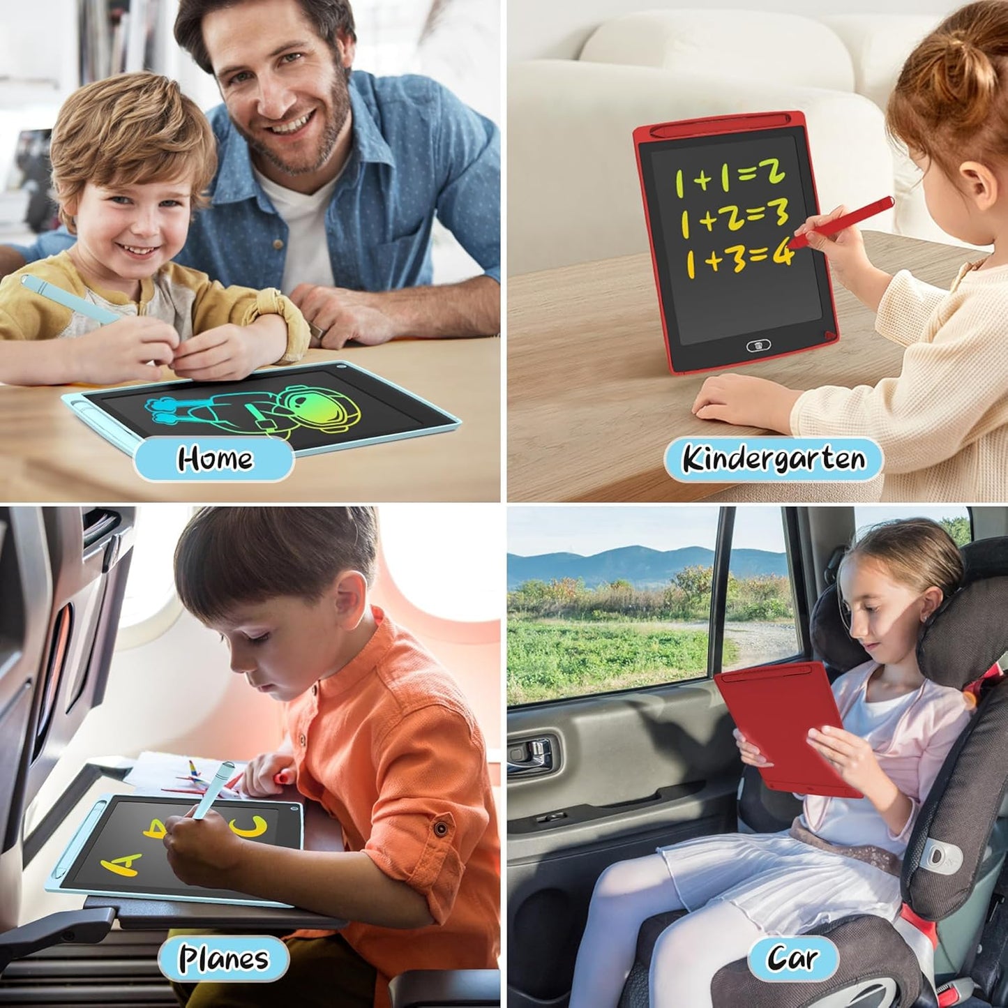 3 Pack LCD Writing Tablet, Colorful Toddler Drawing Tablet Doodle Board for Kids, Erasable Reusable Electronic Drawing Pad, LEYAOYAO Educational and Learning Toy for 3-6 Years Old Boy and Girl