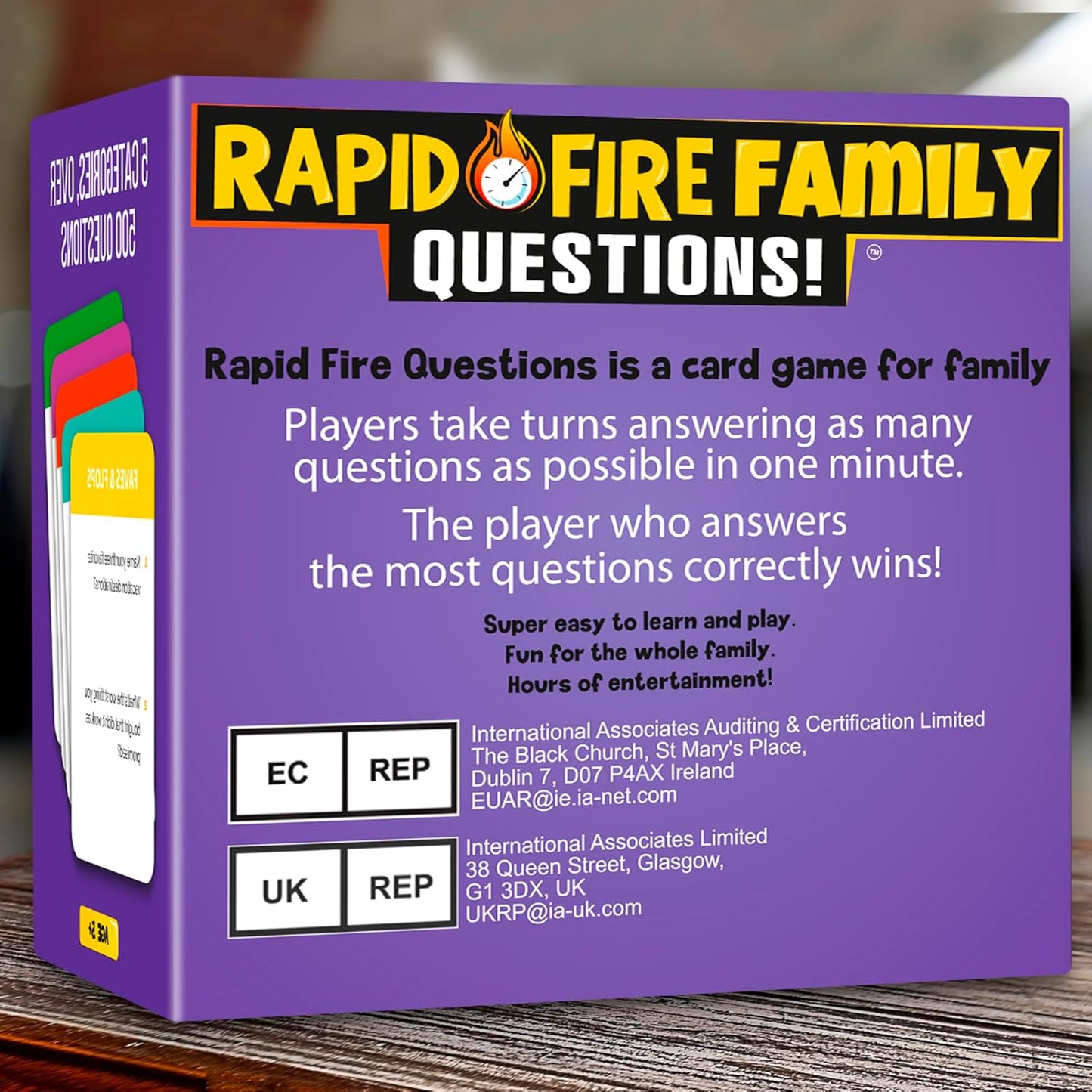 QUOKKA Family Conversation Cards Game - Break The Ice Game for Kids and Families - Icebreaker Cards with 500+ Questions - Family Game for Kids 8-12 - Perfect for Families Games Night I Travel Version