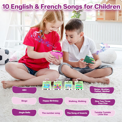 Spanish and English Talking Flash Cards for Toddlers 1 2 3 4 5 6 Year Olds, 420 Sight Words, Montessori Learning Toys, Pocket Speech Therapy Toys, Sensory Preschool Educational Birthday Gift