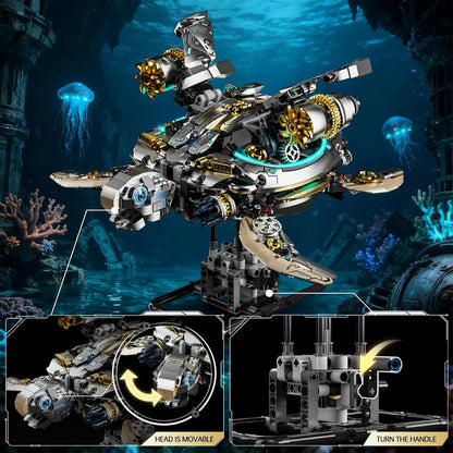 Mechanical Owl Building Blocks Engineering Construction Set for Kids and Adults Detailed Mechanical Model with Gears and Lights for Collectors