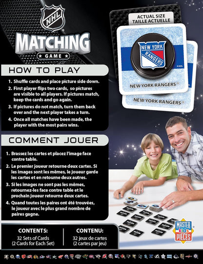 MasterPieces NHL Chicago Blackhawks Matching Game, For Ages 3+ - Fun Family Entertainment for Kids and Adults - Educational, Engaging, and Perfect for Game Night, Interactive Classroom Activities
