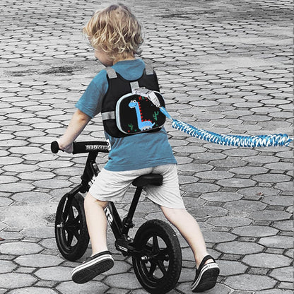 Accmor Toddler Harness Leash + Reflective Anti Lost Wrist Link, Cute Car Kids Back Pack with Hand Strap Collapsible Child Walking Restraint Belt Tether Hold Baby Boys Close for Outdoor Travel