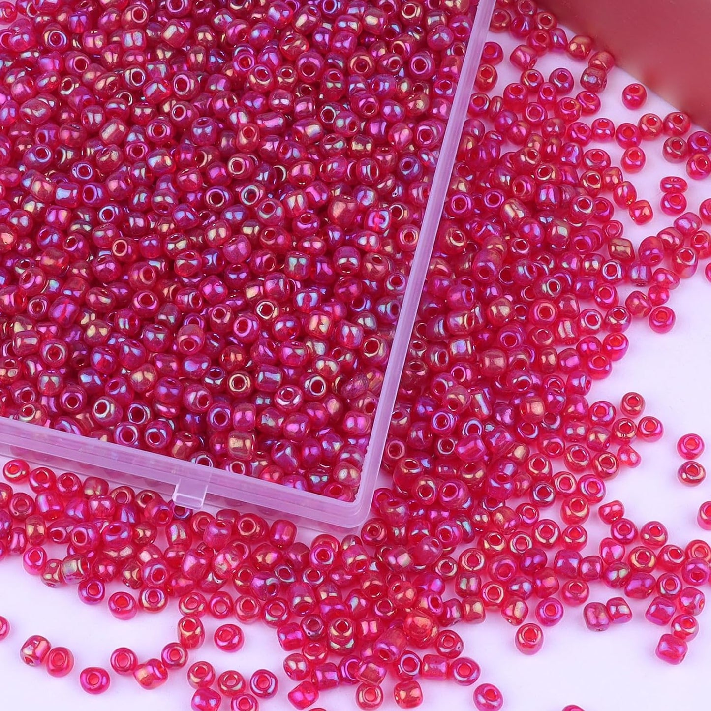 10100 Pcs Size 11/0 Glass Seed Beads, 2 mm Dark Green Small Mini Spacer Loose Pony Beads for Jewelry Making and DIY Crafts - Colors B