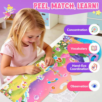 JoyCat Reusable Sticker Book Set (3-Pack): Farm, Pizza-Making, Weather - 90 Pcs Stickers for Toddlers, Kids Sticker Activity Book, Road Trip Travel Toys, Birthday Gifts for Boys and Girls
