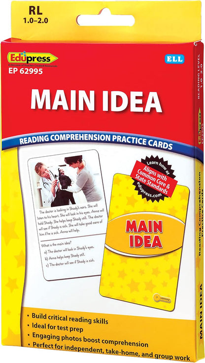 Edupress Reading Comprehension Practice Cards, Informational Text, Red Level (EP63437) Medium
