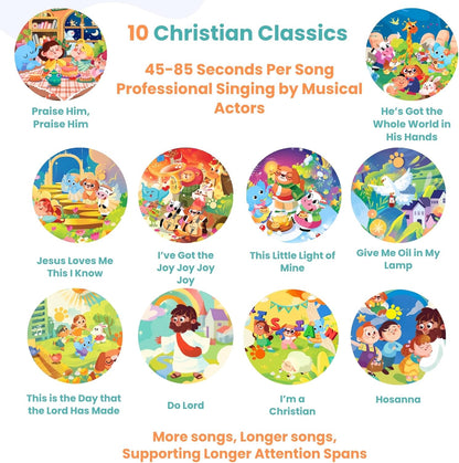 GO GO Bible Story Songs: 10 Toddler Songs, Christian Toys for Toddlers 3-5, Sound Books for Toddlers 1-3