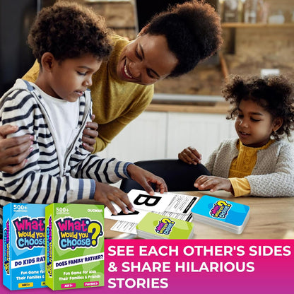 QUOKKA Board Games for Kids 8-12 – Family Games for Kids and Adults – What Would You Choose – 500+ Questions – Original Edition – Fun Card Game for Family Night