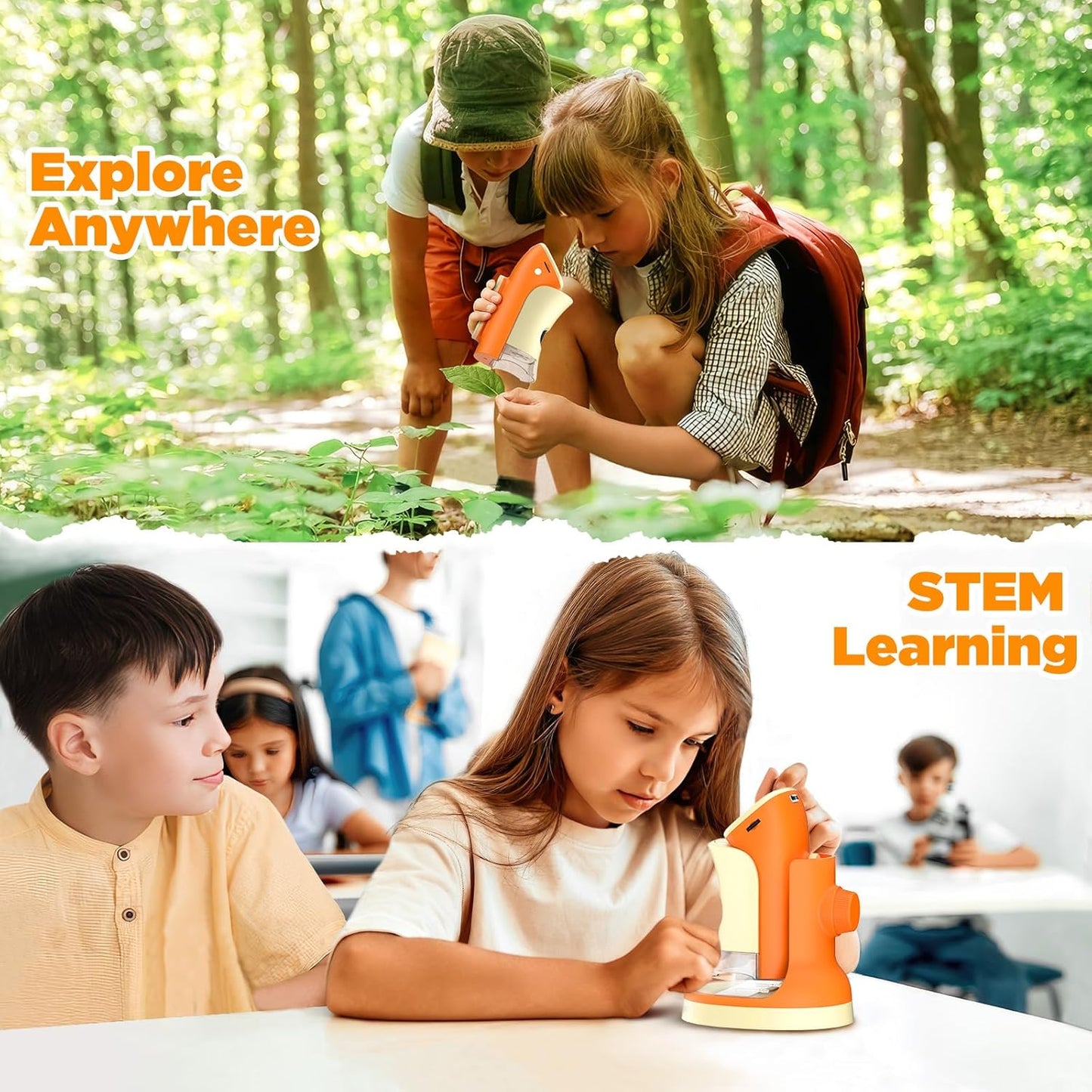 Microscope for Kids, 1000X 1080P Pocket Kids Microscope Handheld - [2026] Digital Mini Microscopes for Kids 8-12, STEM Toys Educational Science Kits for Kids 5-7, Ideal Birthday for Boys, Girls