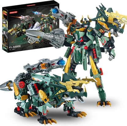 TIALLOW Pterodactyl Robot 2 in 1 Building Toy Sets, Dinosaurs Mech Transforming Building Block Model, Mecha Action Figures Pterosaur Building Kits, for Boys, Adult Age 8-12 (Pterodactyl)