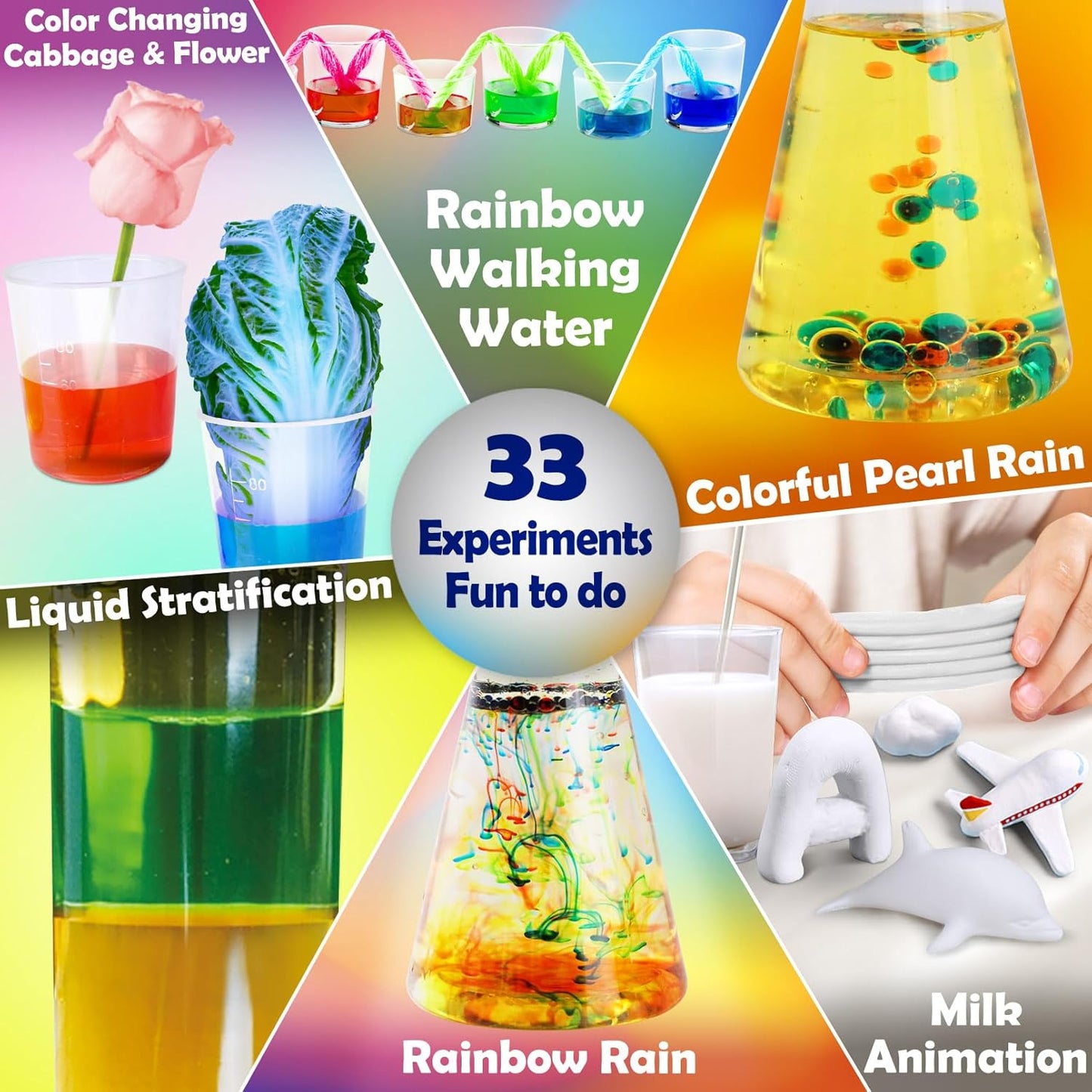 UNGLINGA 111 Experiments Science Kit for Kids, Chemistry Set, S.T.E.M Toys Boys Girls Birthday Gifts, Volcano, Crystal, Physics Lab Educational Learning Project