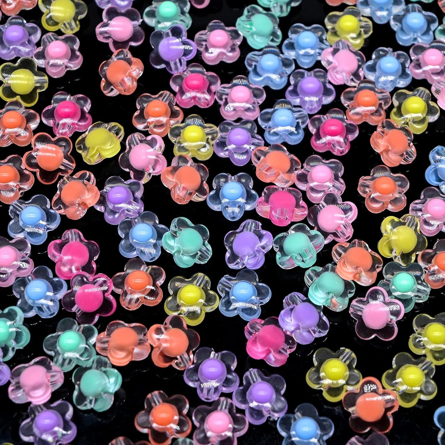 200g+ Candy Bulk Assorted Cute Kandi Beads for Jewelry Making, Bracelet Making Kit, Craft Supplies Charm Beads(Mixed II)