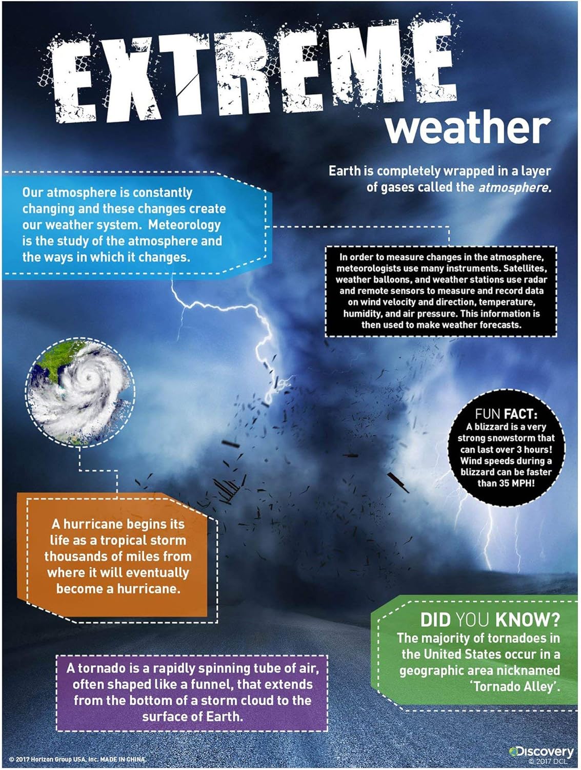 Discovery Extreme Weather STEM Science Kit, At-Home STEM Kits For Kids Age 12 And Up, Weather Experiment Kits for Young Scientists, DIY Volcano & Artificial Snow