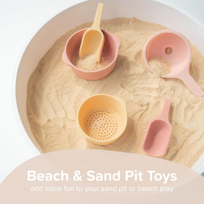 Inspire My Play - 3 x Nesting Bowls and Sieve - Perfect for Sensory PlayTray - Sensory Bin Accessories - Special Education Classroom Supplies - Montessori Education Toys - Natural