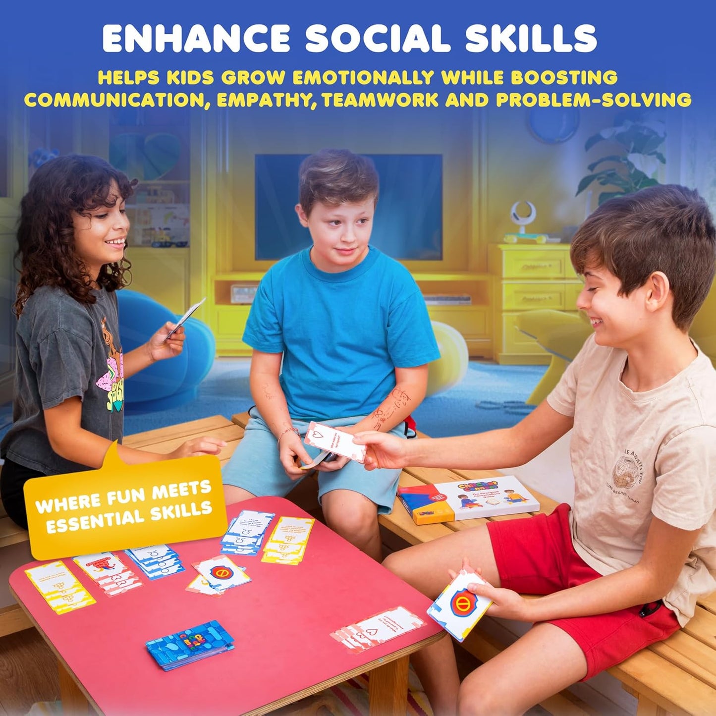 Chitchat Connect Conversation Game | Break the Ice Game for Therapy & Play | Counseling Office Must-Have | Ideal for Therapists & Parents | Build Communication & Social Skills for Teens & Kids