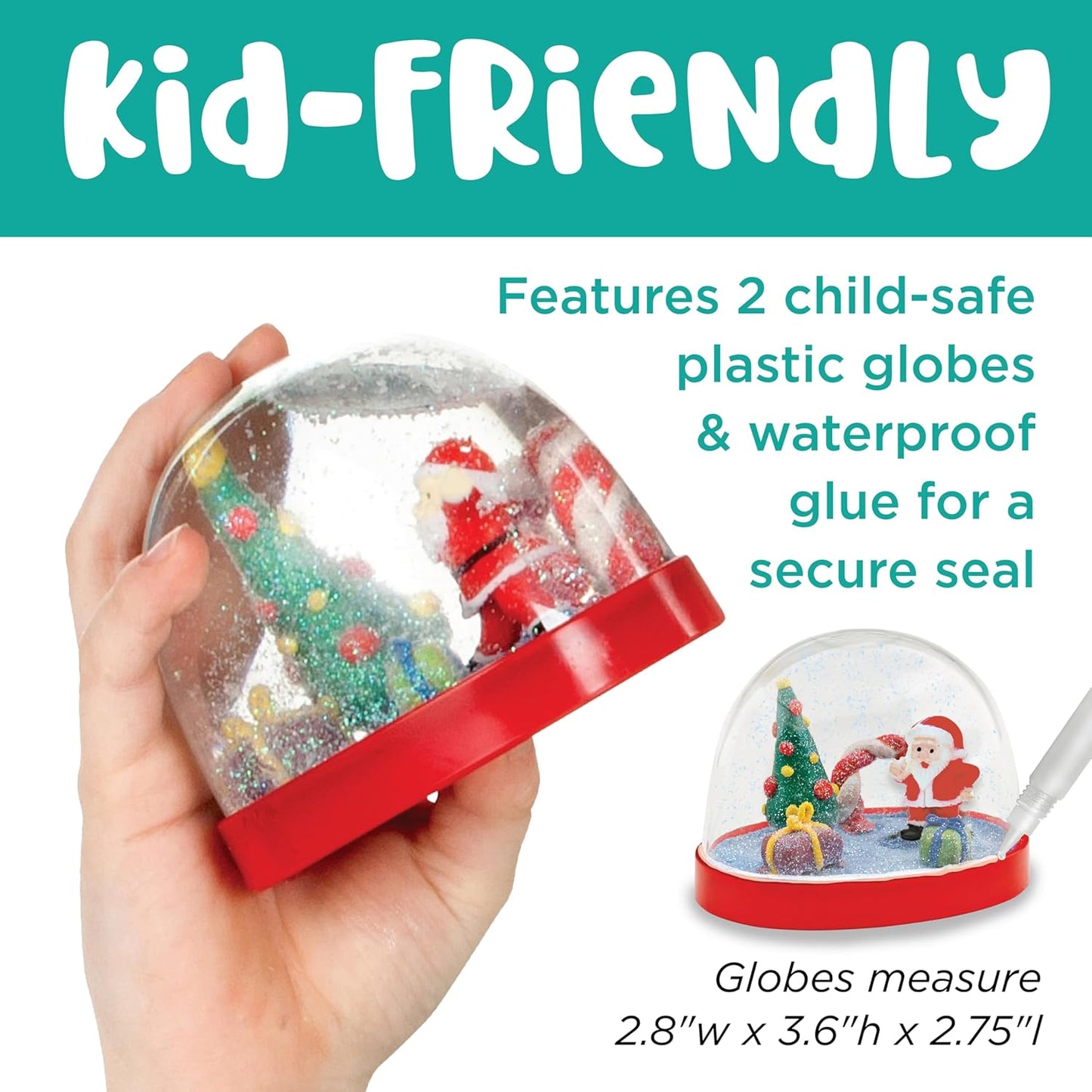 Creativity for Kids Make Your Own Holiday Snow Globes - Gifts and Crafts for Girls, Create 2 Snow Globes, Holiday Crafts for Children, Christmas Activities (Ages 6+)