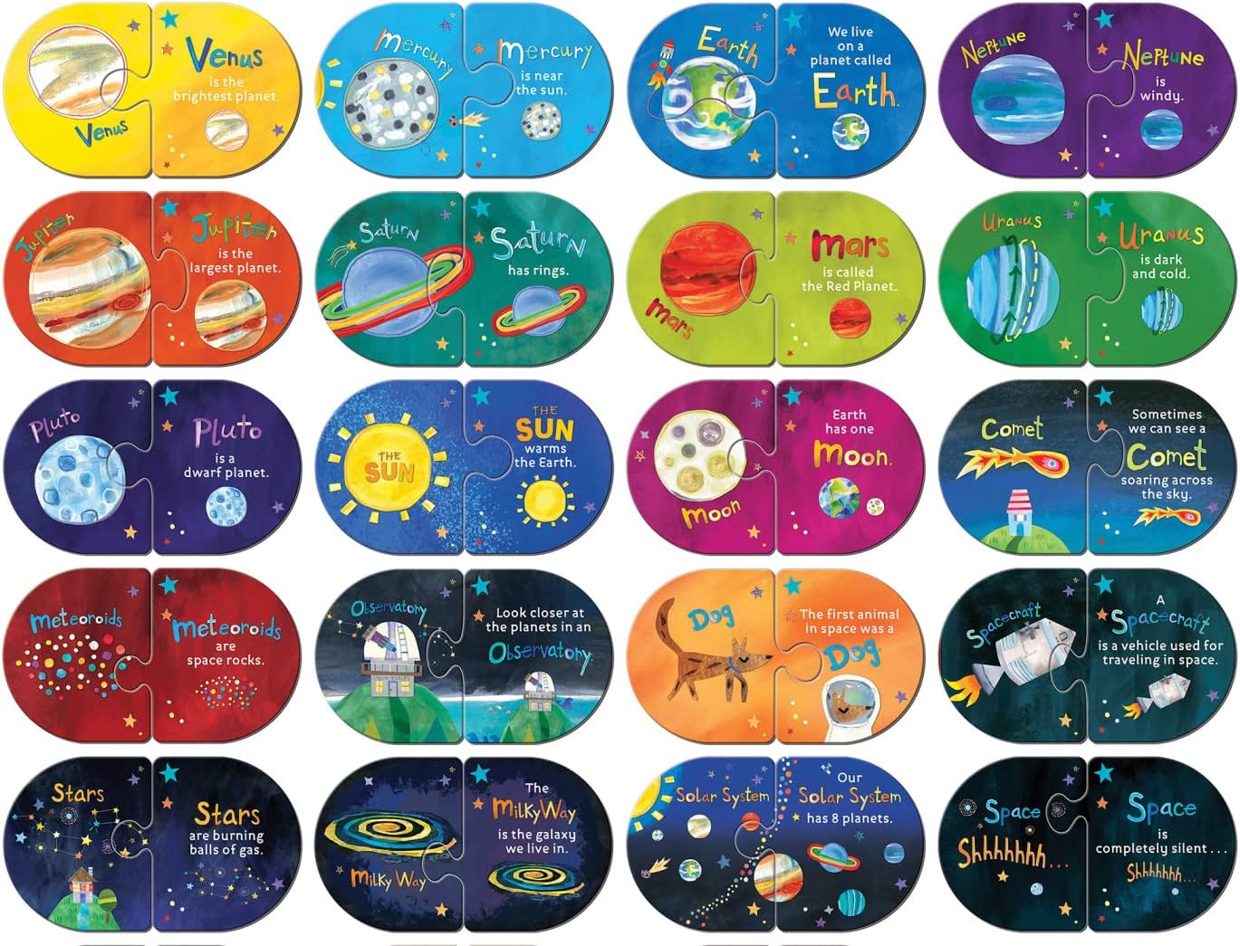MasterPieces Hello, World - Solar System Matching Puzzle - Educational Game - Kids