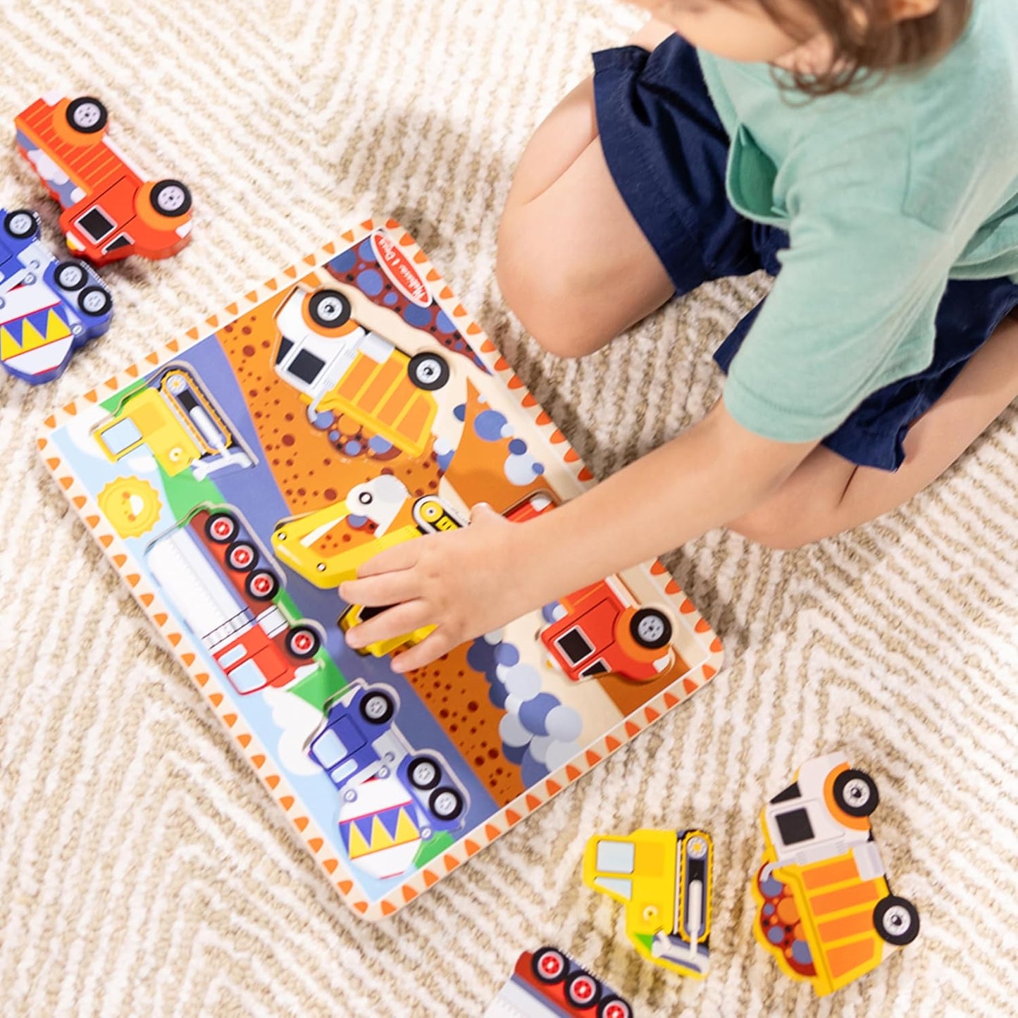 Melissa & Doug Safari Wooden Chunky Puzzle (8 pcs), Educational Screen Free Activity for Toddler, Preschoolers and Kids Ages 2+ - FSC Certified