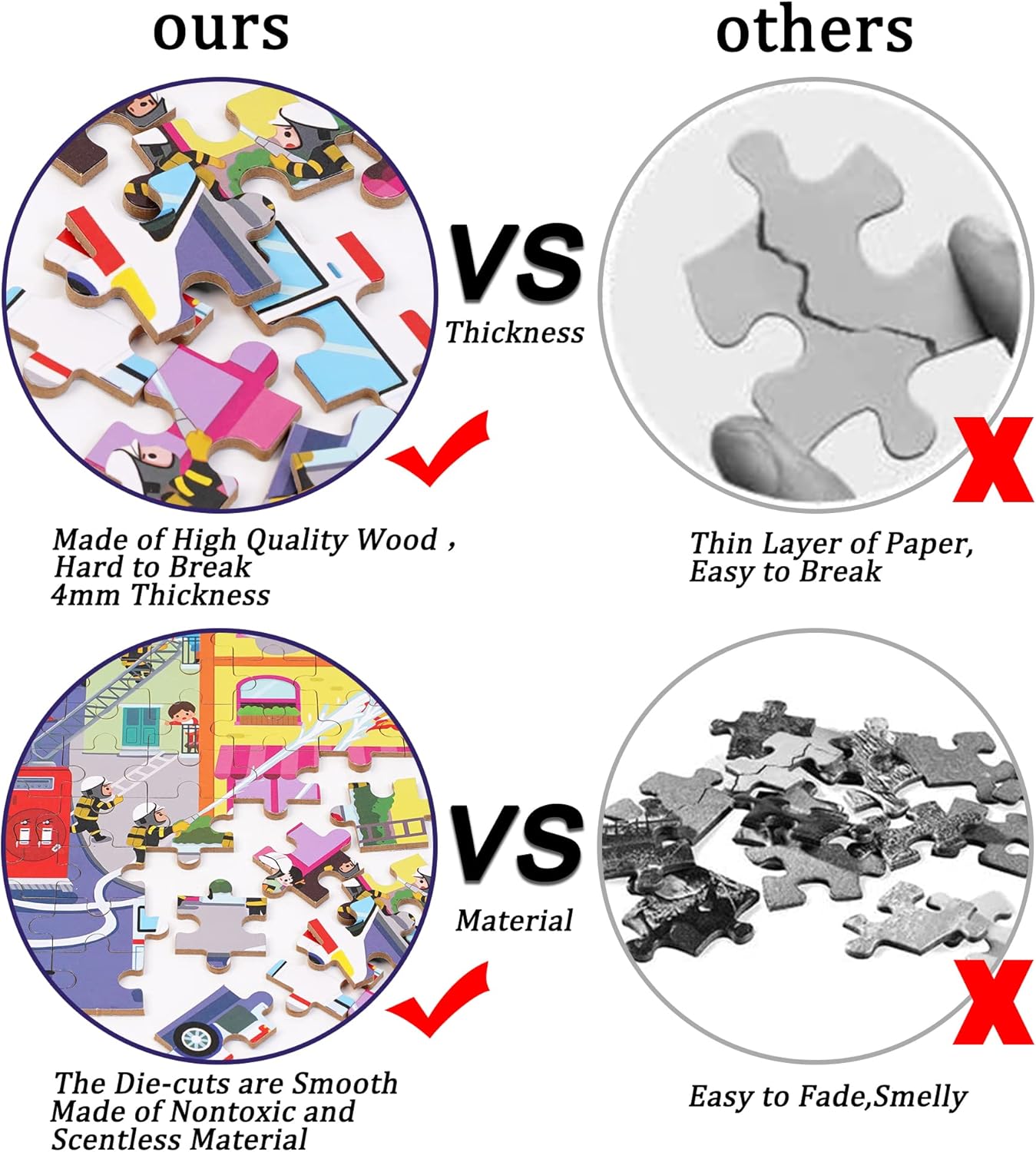 LELEMON 100 Pieces Jigsaw Puzzles in a Metal Box for Kids Age for 4-8 Boys Girls Toy Puzzles Construction Site Vehicles Children Learning Educational Puzzles Toys