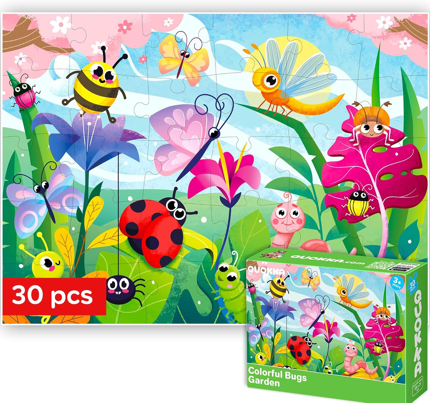 QUOKKA Puzzles for Kids Ages 3-5 - 30 Pieces Puzzles for Toddlers 2-4 - Sea World Learning Jigsaw Puzzles for Kids 4-6 Years Old - Educational Toys for Boy and Girl