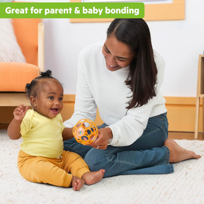 Bright Starts Oball Musical Toy, Jingle & Shake Pal, BPA-Free Easy-Grasp Baby Rattle Toy, Ages Newborn+