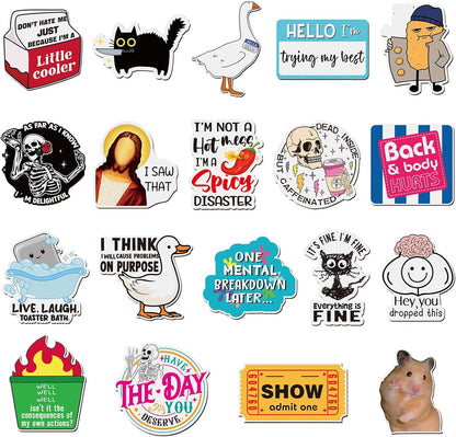 Ceenna 20 Pcs Funny Fridge Magnets Reusable Cute Animals and Words Fun Anime Refrigerator Magnets for Office Work Home Car Locker Cabinet Gifts Decorations(Classic Style)