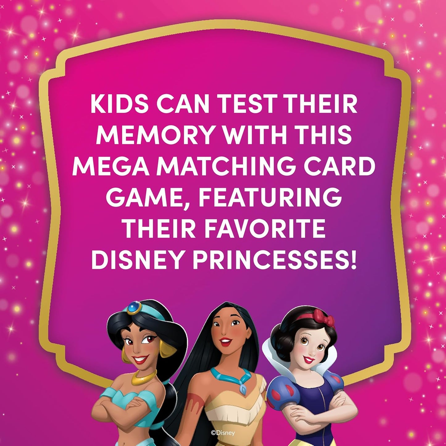 Disney Princess Giant Matching Game - Summer Toys, Game Night, Travel Games, Memory, Learning Game, Jumbo Playing Cards, Card Game for Kids and Adults, Ages 3+