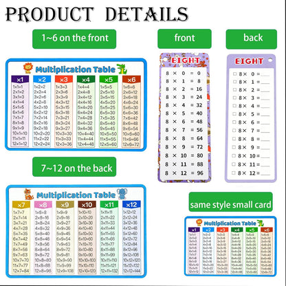 0-12 Multiplication Flash Cards, Multiplication Times Table Chart Flash Cards, Multiplicationtimes Table Chart,Fun Educational Math for 1st 2nd 3rd Grades